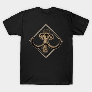 Mammoth Skull Design T-Shirt